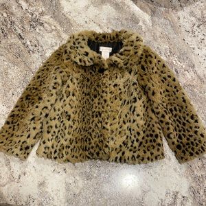 Savannah Leopard Faux Fur Coat 5T